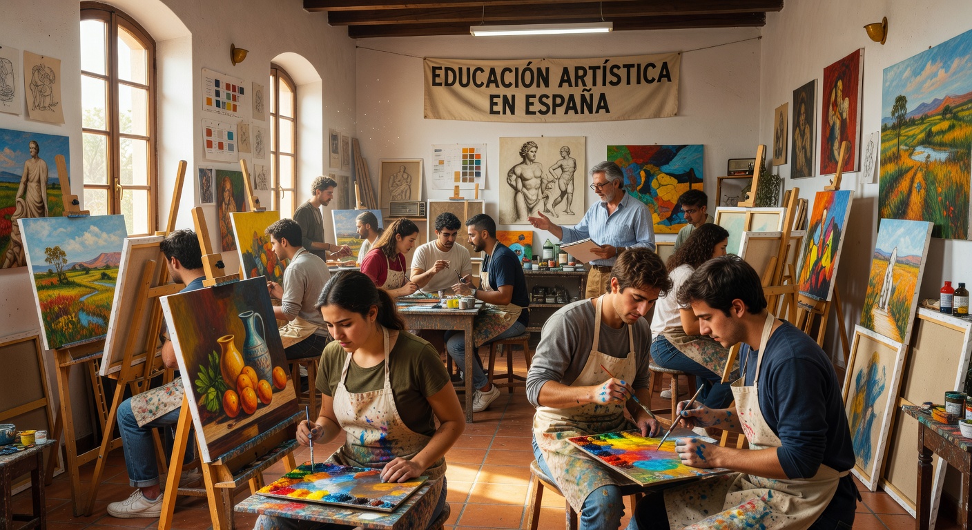 Clase de arte en un instituto español — educación artística como herramienta de equidad