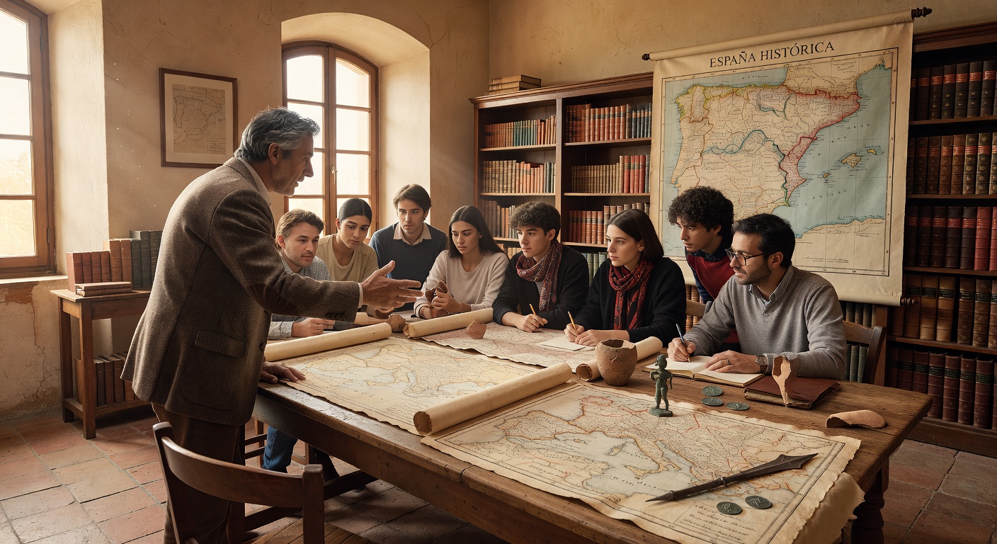 Clase de historia con metodologías innovadoras en España
